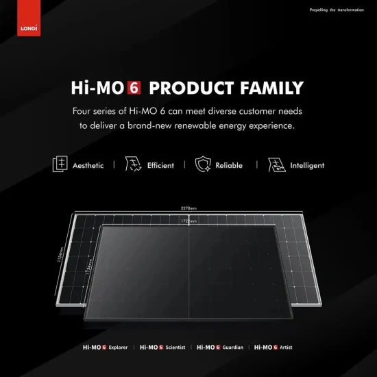Longi 108 ячеек 410 Вт полностью черная высокоэффективная моно солнечная панель, сделанная в Китае